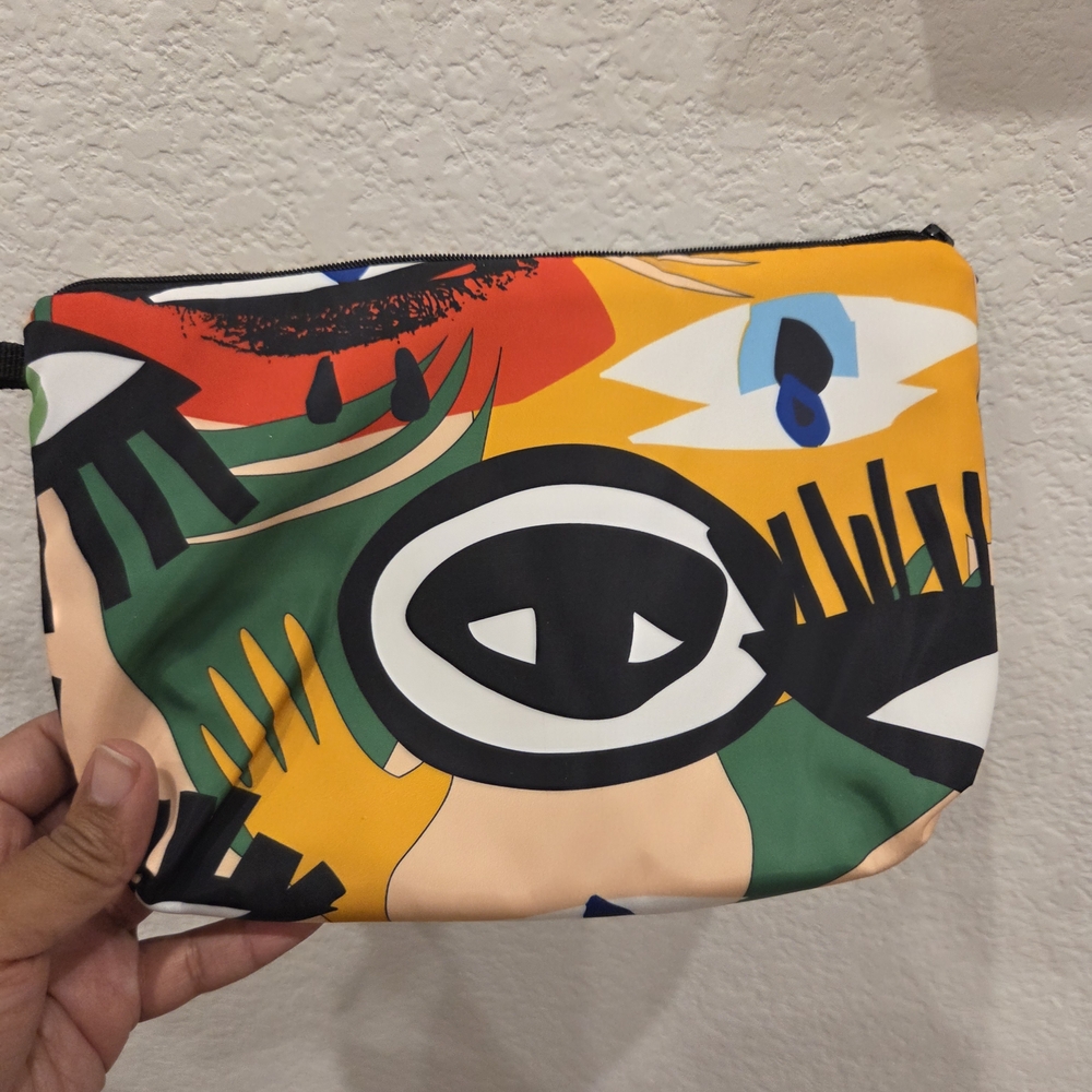 Colorful Abstract Print Pouch